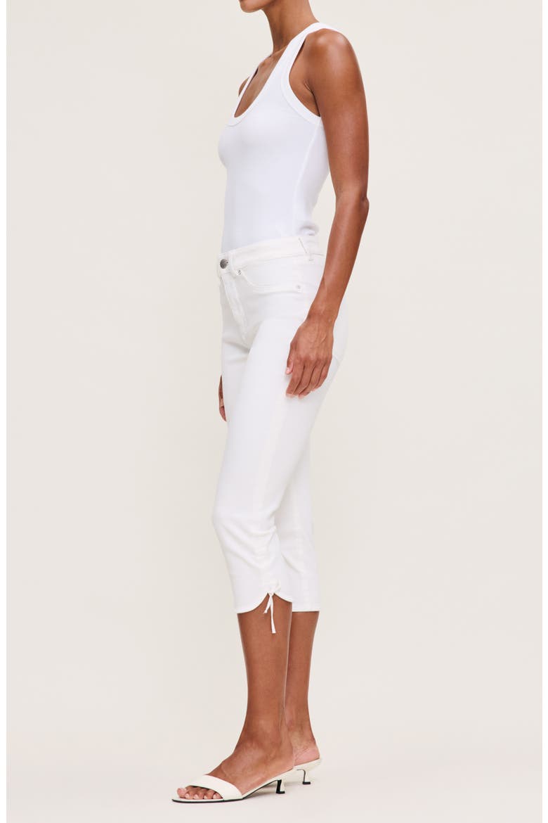 Bardot High Waist Instasculpt Capri Skinny Jeans, Alternate, color, WHITE DL AIRBRUSHED