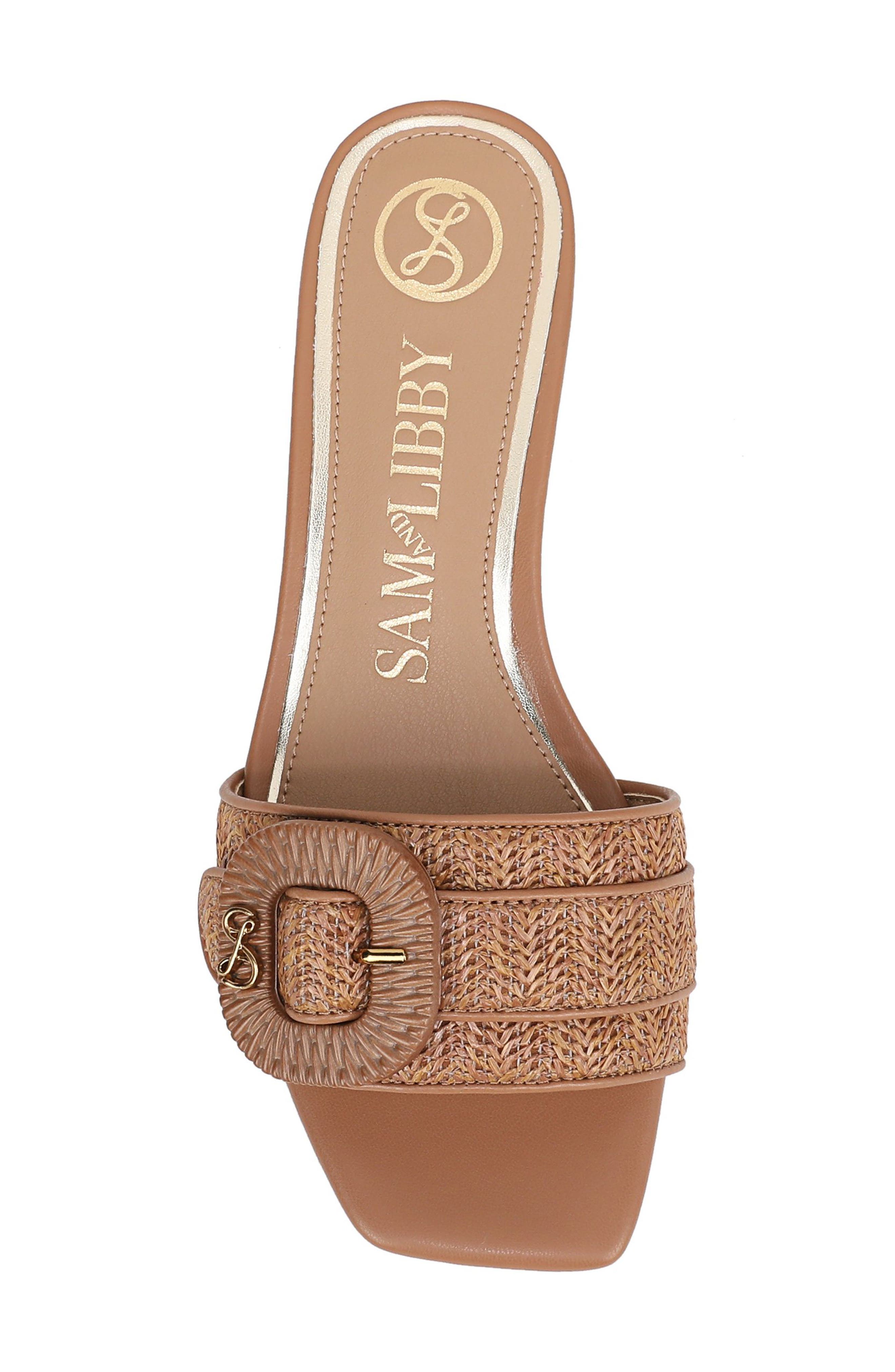 SAM & LIBBY Kandie Slide Sandal, Alternate, color, Light Cuoio Brown