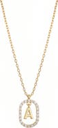 Adornia Floating Letter Initial Cubic Zirconia Pendant Necklace