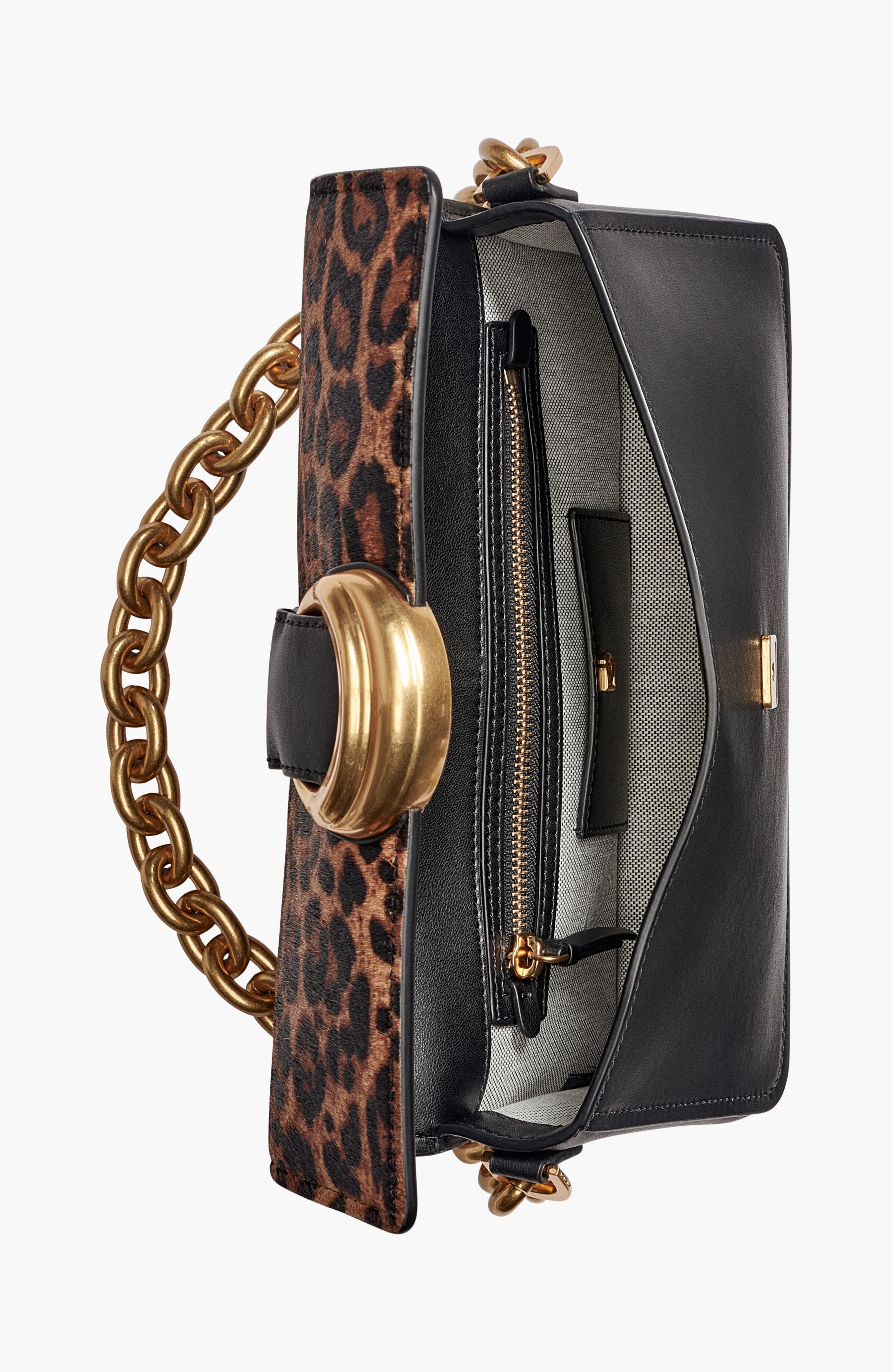 Donna Karan New York Valley Stream Leopard Shoulder, Alternate, color, 