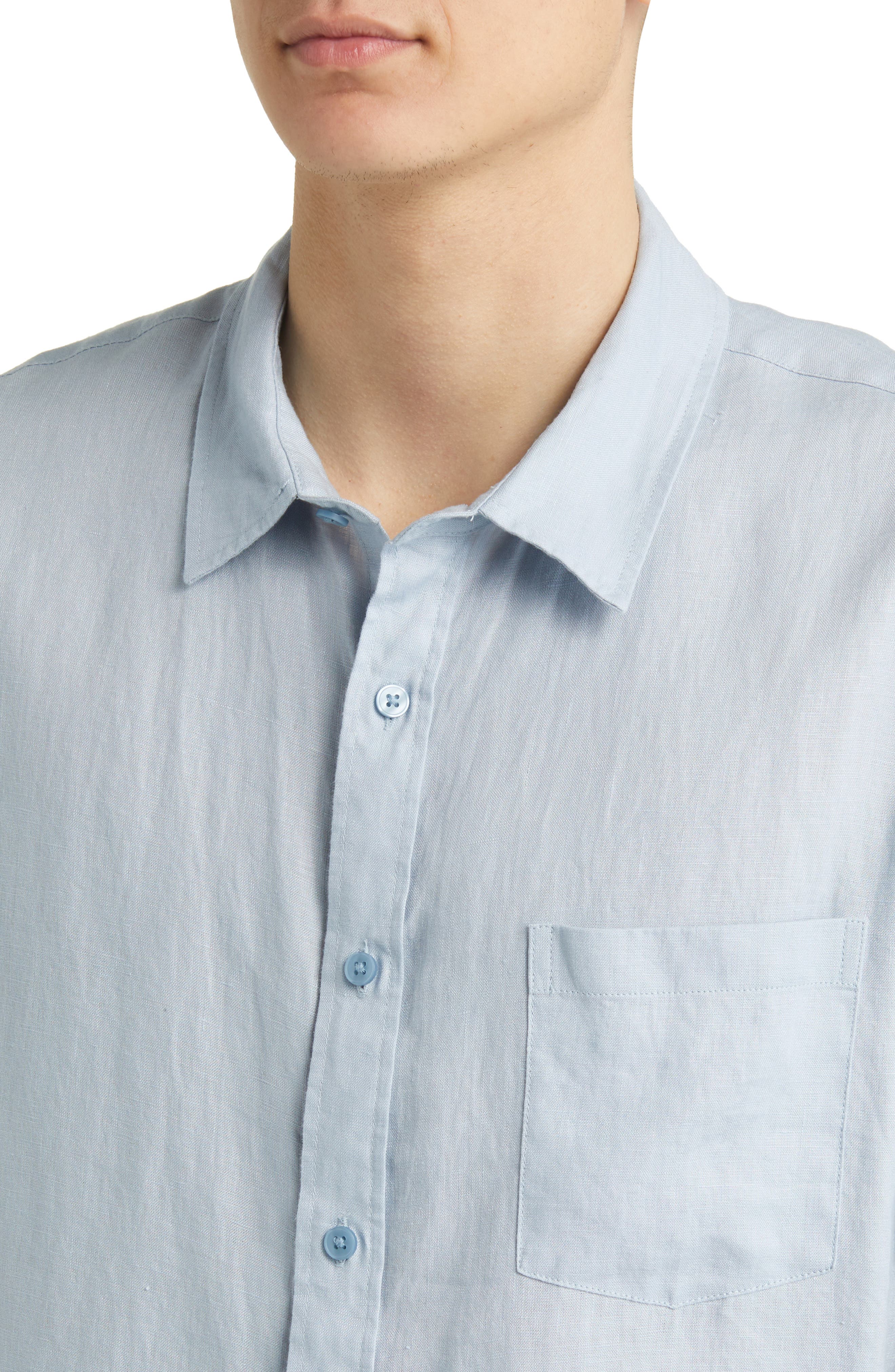 Classic Fit Short Sleeve Linen Shirt - image 2