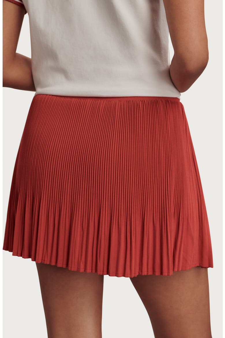 Davina Pleated High Waist Skort, Alternate, color, BAKED APPLE