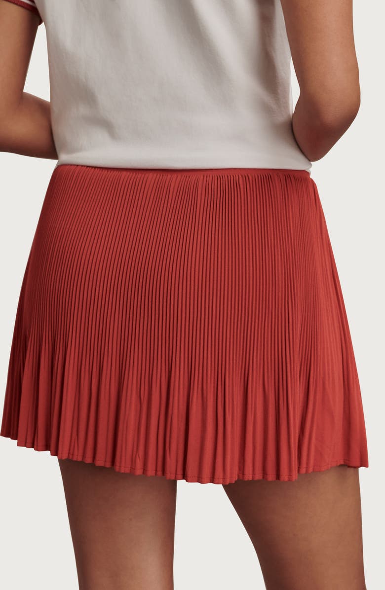 Varley Davina Pleated High Waist Skort, Alternate, color, Baked Apple