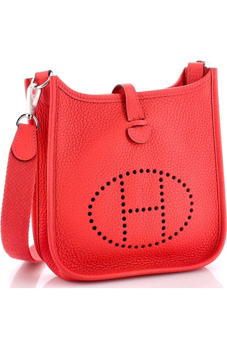 Pre-Owned Hermes Evelyne Bag Gen III Clemence TPM, Alternate, color, Rouge Pivoine