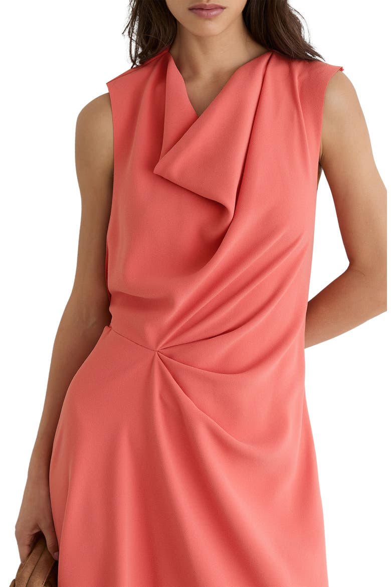 Dorota Drape Detail High-Low Dress, Alternate, color, CORAL PINK