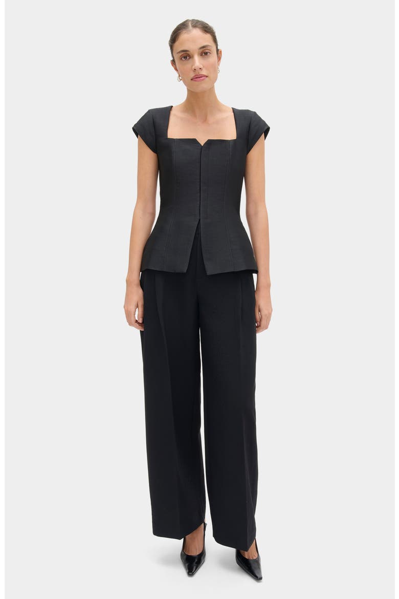 Mars Squar Neck Top, Alternate, color, BLACK