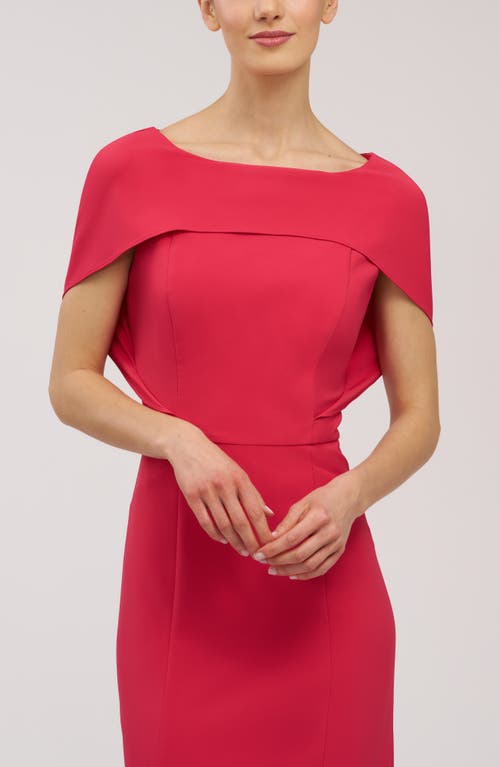 Kay Unger Tamara Capelet Mermaid Gown In Red