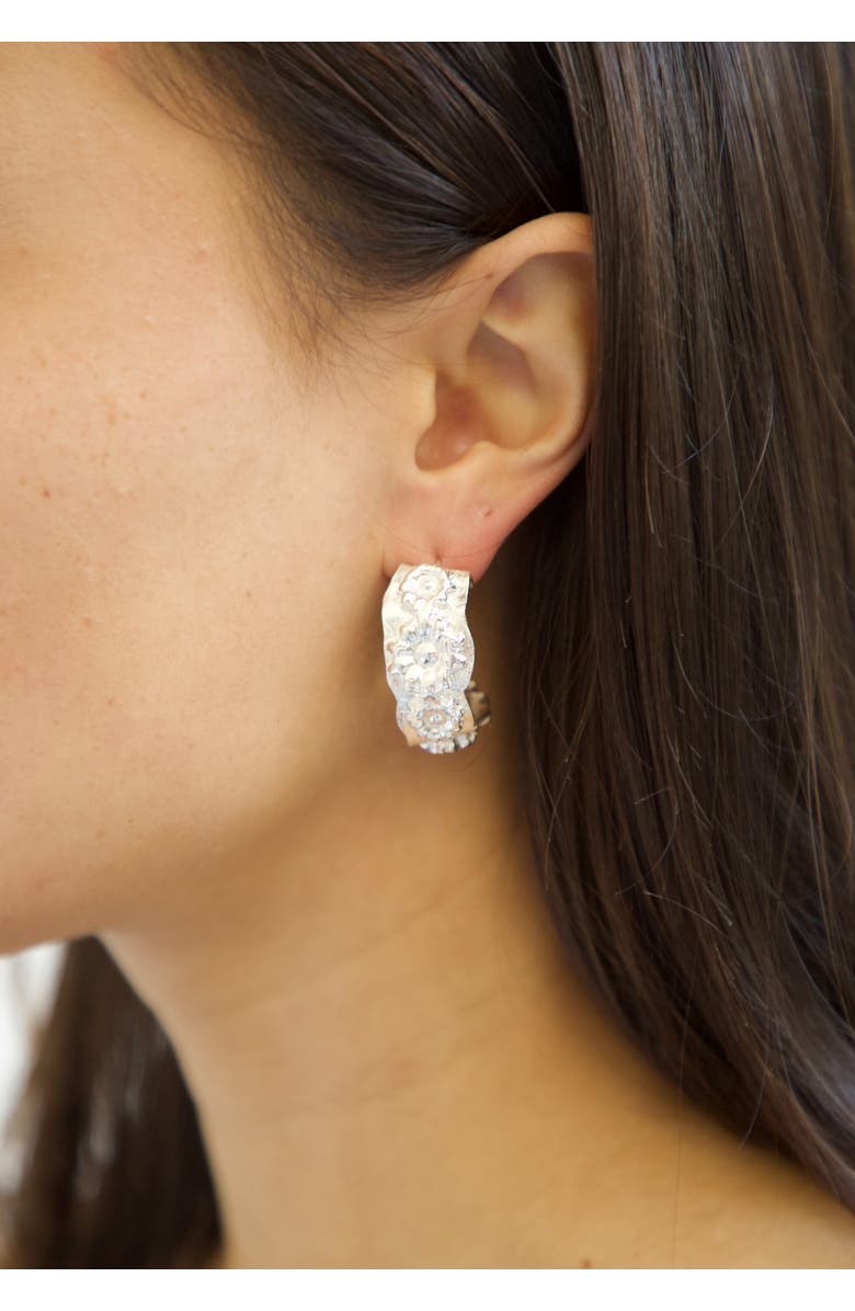 By Georgia Dreamer Hoops, Alternate, color, Sterling Silver