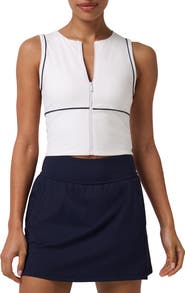 TravisMathew Sunfire Move Knit Zip Front Tank