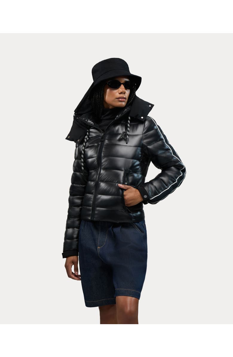 Alpenhaus Rousset Lightweight Cinched Puffer Jacket with Contrast Detailing, Alternate, color, Black