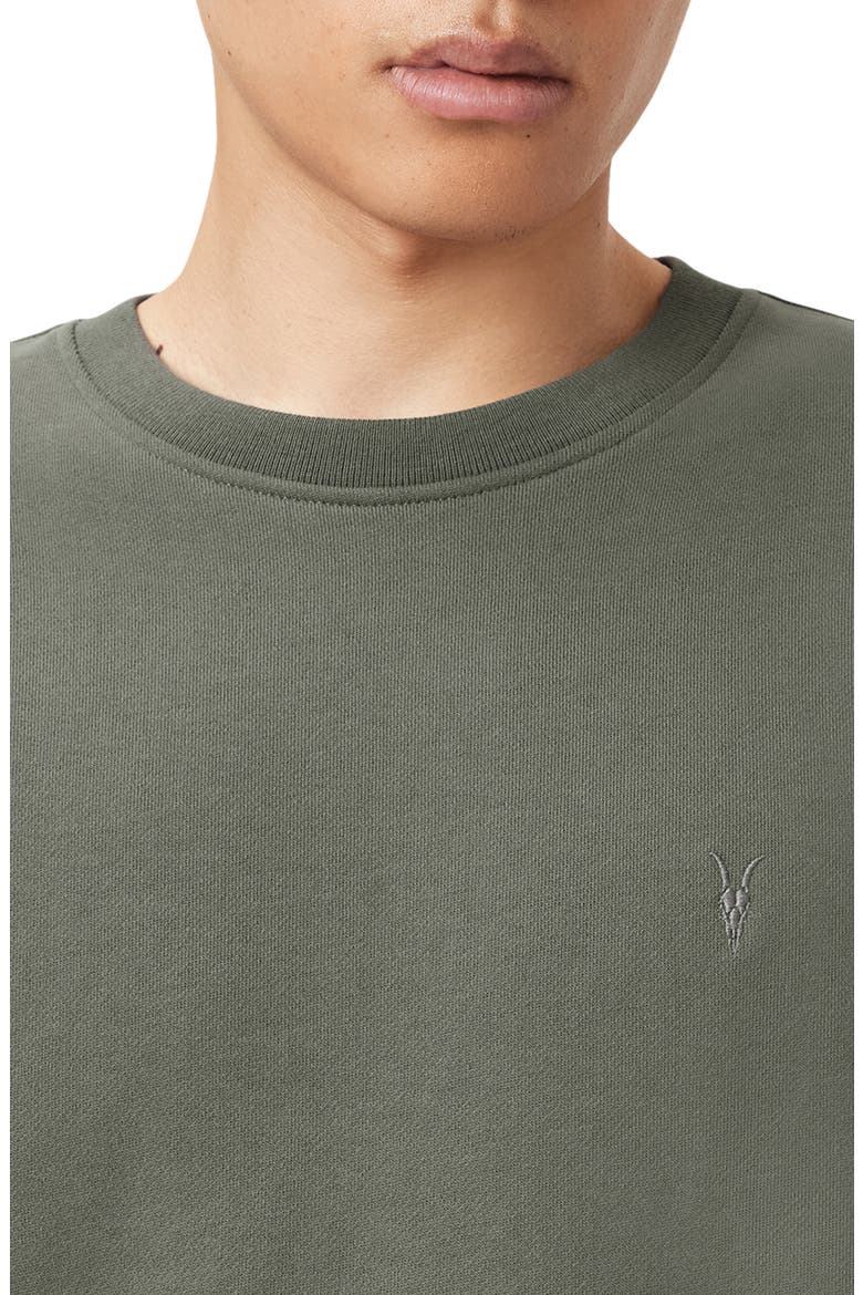 Raven Crewneck Sweatshirt, Alternate, color, GASTOR GREEN