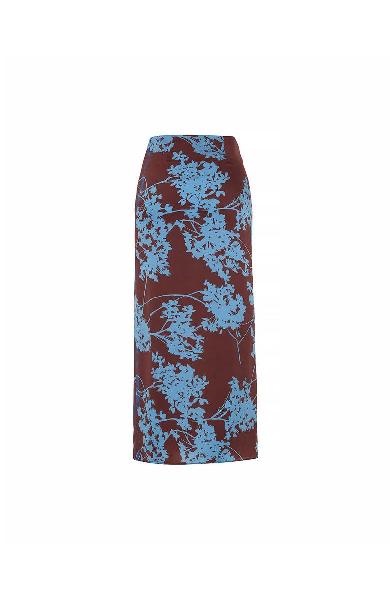THEO The Label Hydra Printed Maxi Skirt, Alternate, color, Koffee/Blue