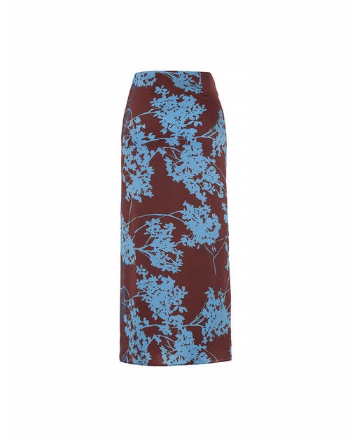 Theo The Label Hydra Printed Maxi Skirt In Brown
