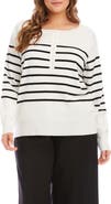 Karen Kane Stripe Henley Sweater