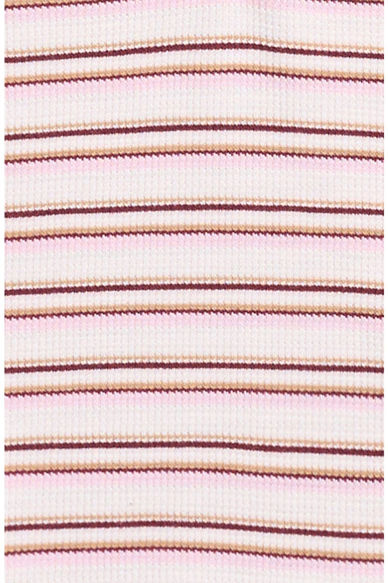 Kids' Stripe Lace Trim Rib Henley, Alternate, color, PINK STRIPE