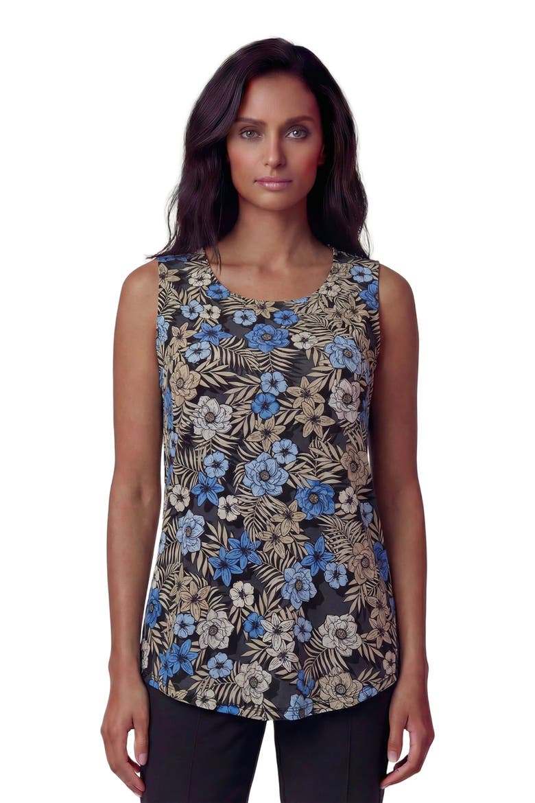 Tropical Mix Womens Muscle Tank, Main, color, TROPICAL MIX BLACK