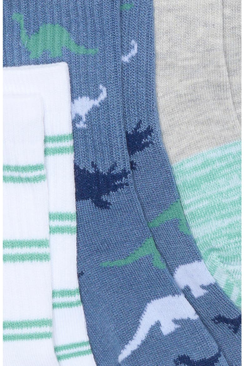 Kids' Assorted 6-Pack Novelty Crew Socks, Alternate, color, NAVY DENIM DINO PACK