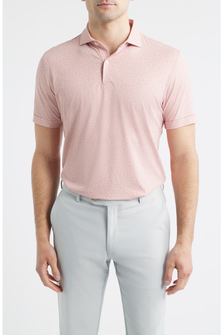 Casablanca Performance Jersey Golf Polo, Main, color, FADED SCARLET