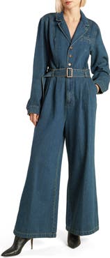 FREEMARKET Long Sleeve Denim Jumpsuit