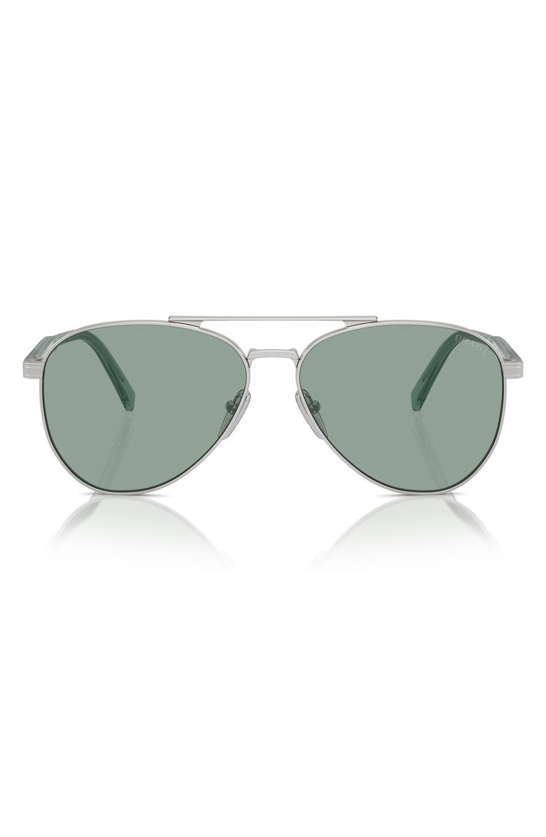 Prada 61mm Pilot Sunglasses, Alternate, color,