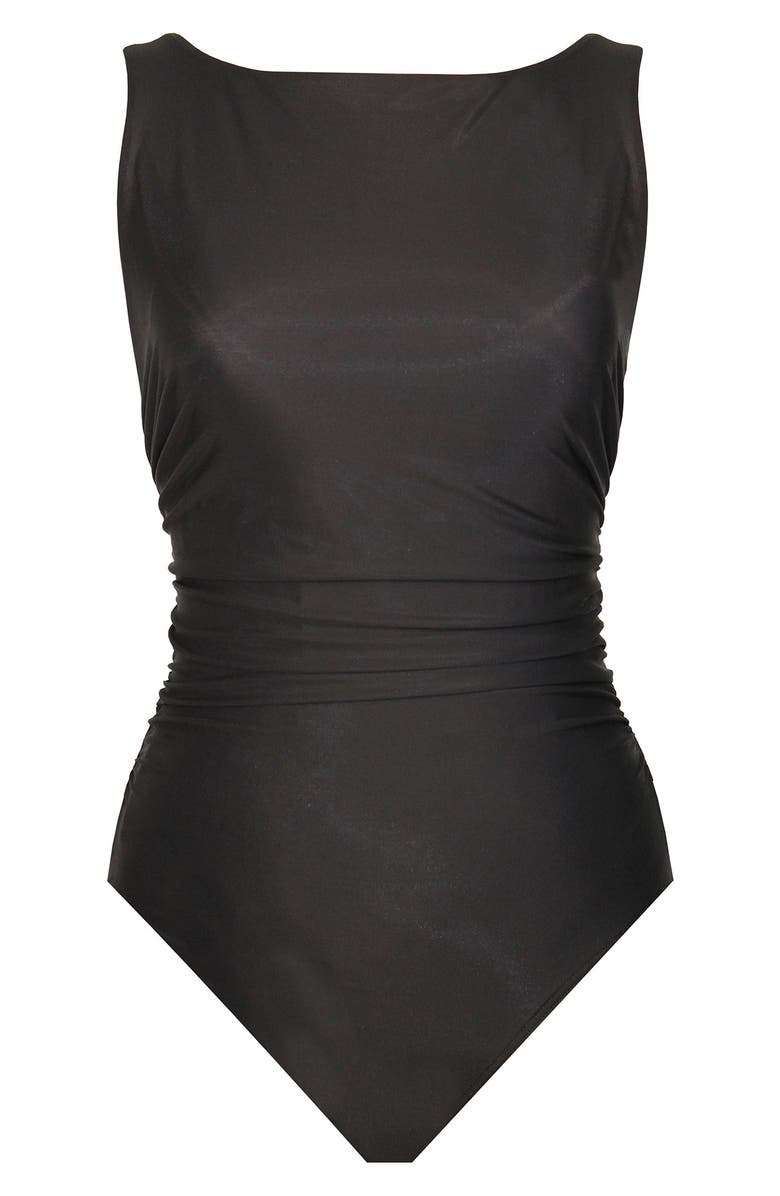 Miraclesuit<sup>®</sup> Rock Solid Regatta One-Piece Swimsuit, Alternate, color, Black