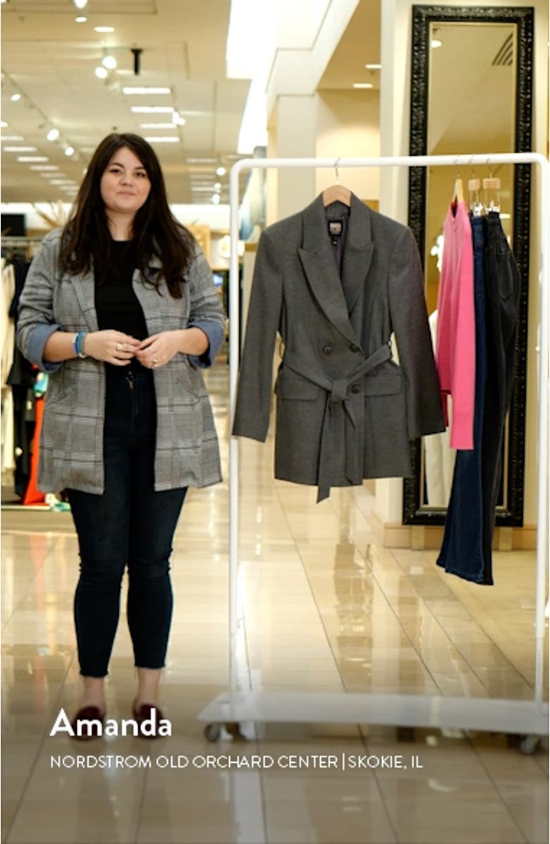 Belted Marled Flannel Blazer, sales video thumbnail