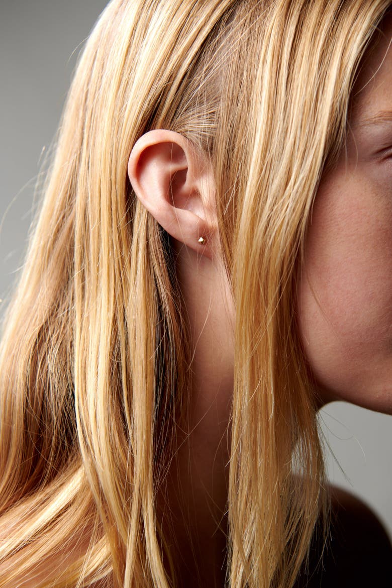 Andy Stud Earrings, Alternate, color, Recycled Gold Vermeil