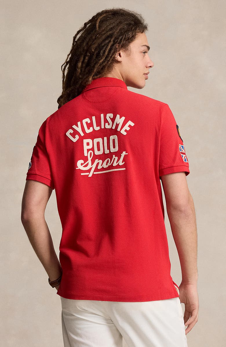 Polo Ralph Lauren Bicycle Embellished Cotton Graphic Polo, Alternate, color, 