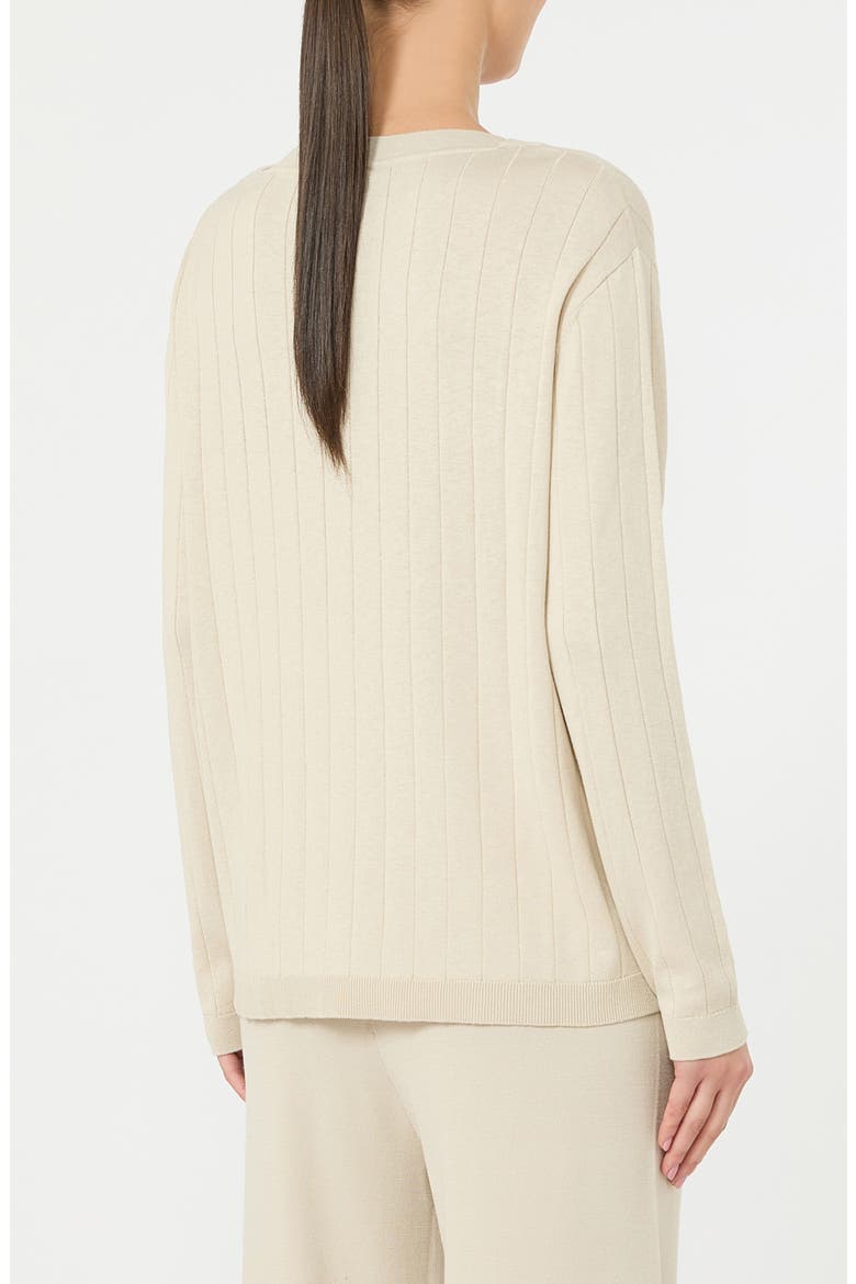 Attuale Rib Silk & Cotton Sweater, Alternate, color, IVORY