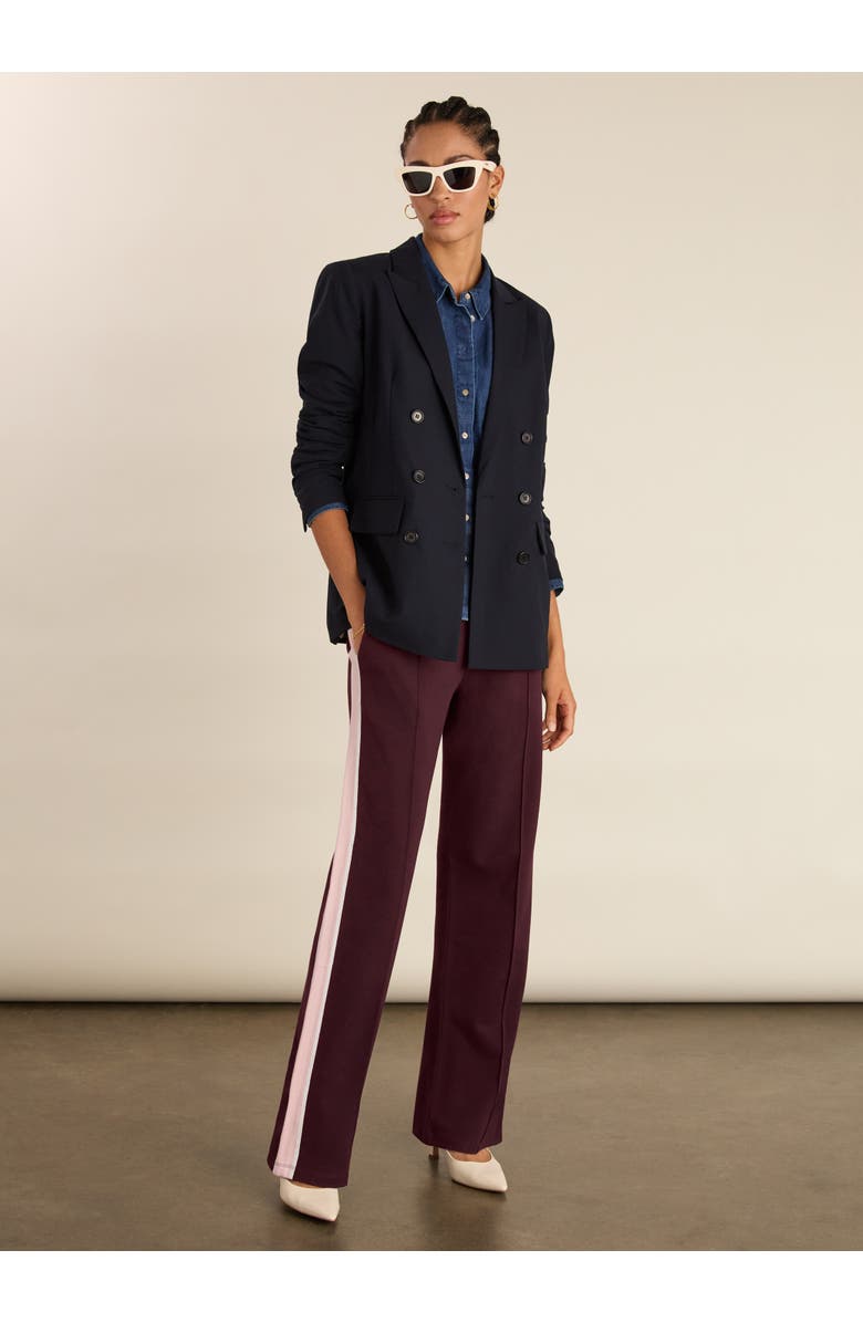 Baukjen Lisa Side-Stripe Trousers, Alternate, color, Plum, Pink & White