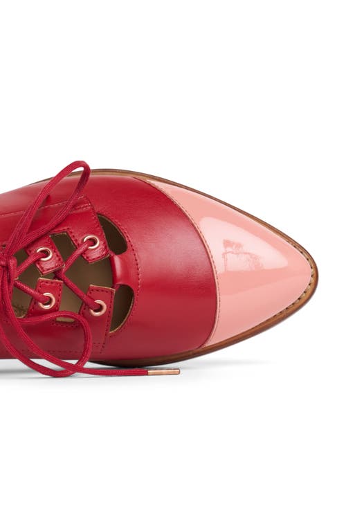 The Office Of Angela Scott Ms. Astrid Cap Toe Flat In Strawberry