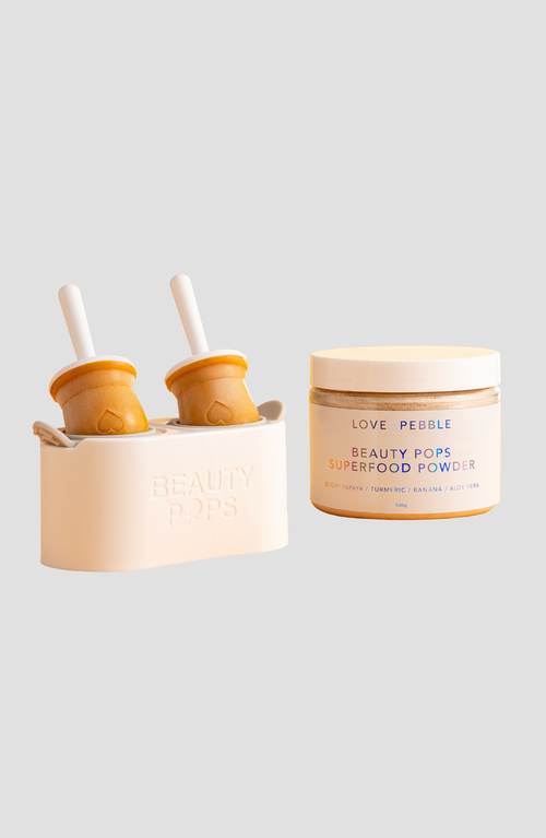 Love And Pebble Beauty Pops Glow Enzyme Frozen Mask Kit In Amber/light Orange