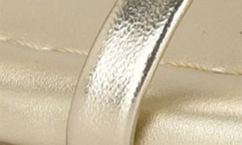 Calvin Klein Sallia T-strap Flat Sandal In Gold