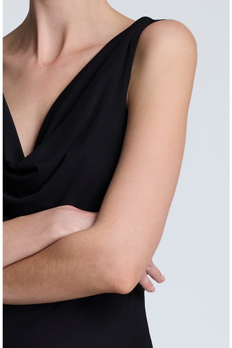 Cowl Neck Sleeveless Dress, Alternate, color, BLACK