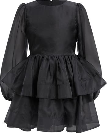 KIDS TIE FRONT SHORT DRESS 4-10 PALAZZO PLAY DATE main image 1