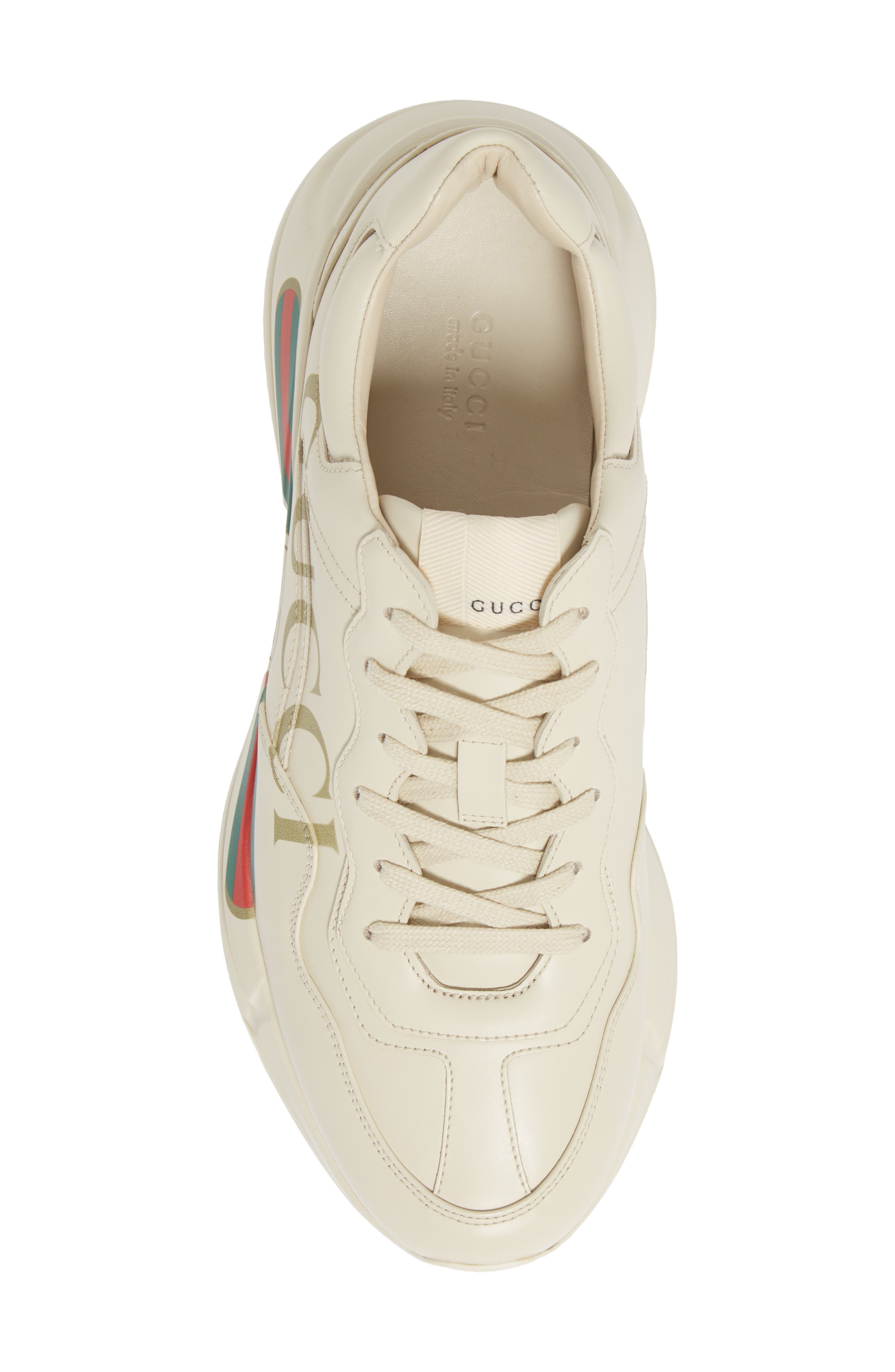 Gucci Rhyton Logo Sneaker, Alternate, color, Ivory