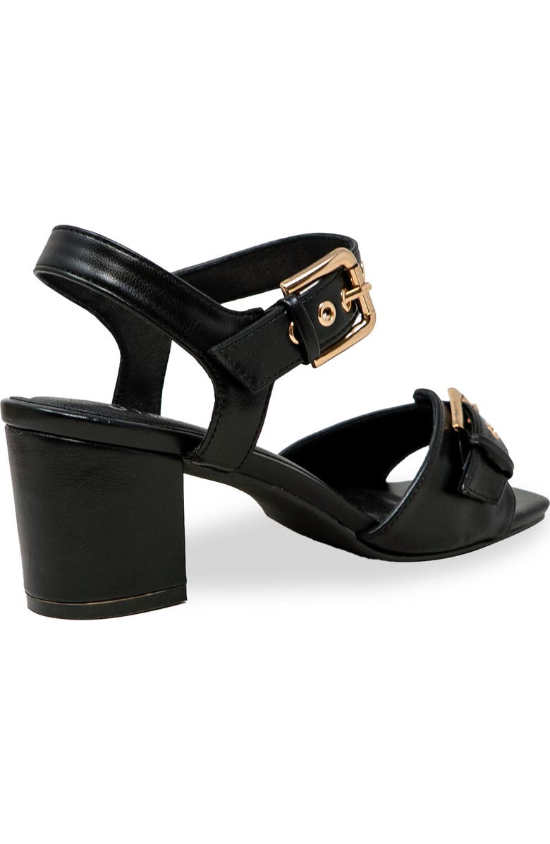 CHASE AND CHLOE Darwyn Double Buckle Sandal, Alternate, color, Black