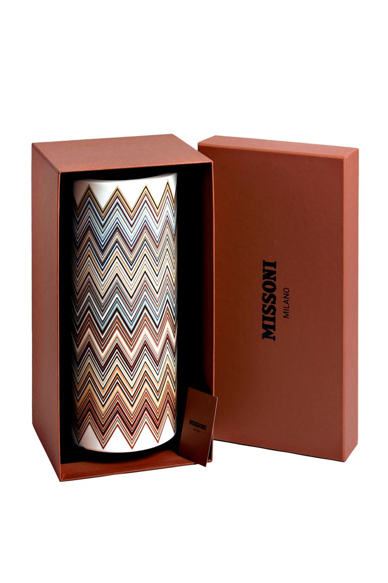 High Vase Zig Zag  Jarris 148 Diam. 6.3", H 14", Main, color, Multicolor