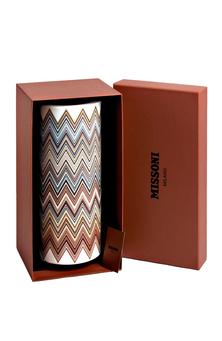 Missoni Home Tableware High Vase Zig Zag Jarris 148 Diam. 6.3", H 14", Main, color, Multicolor