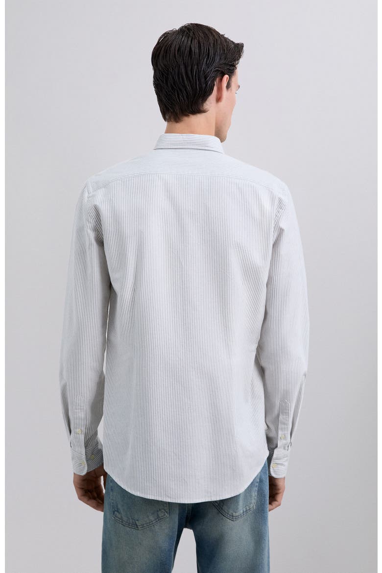New Oxford Bd Slim Oe Shirt, Alternate, color, Khakistripes