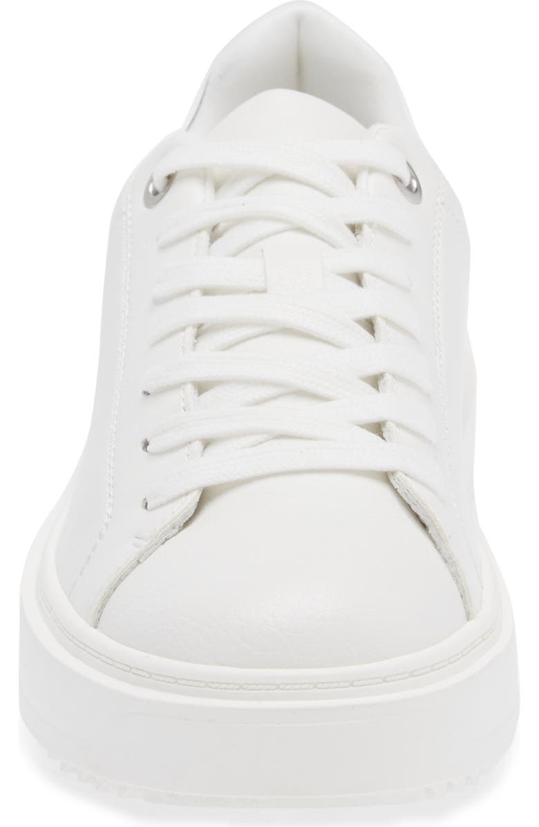 Steve Madden Charlie Platform Sneaker In White/ Rose Gold Steve Madden Charlie Platform Sneaker In White/ Rose Gold