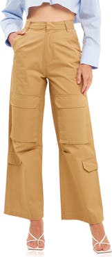 English Factory Wide Leg Cargo Pants