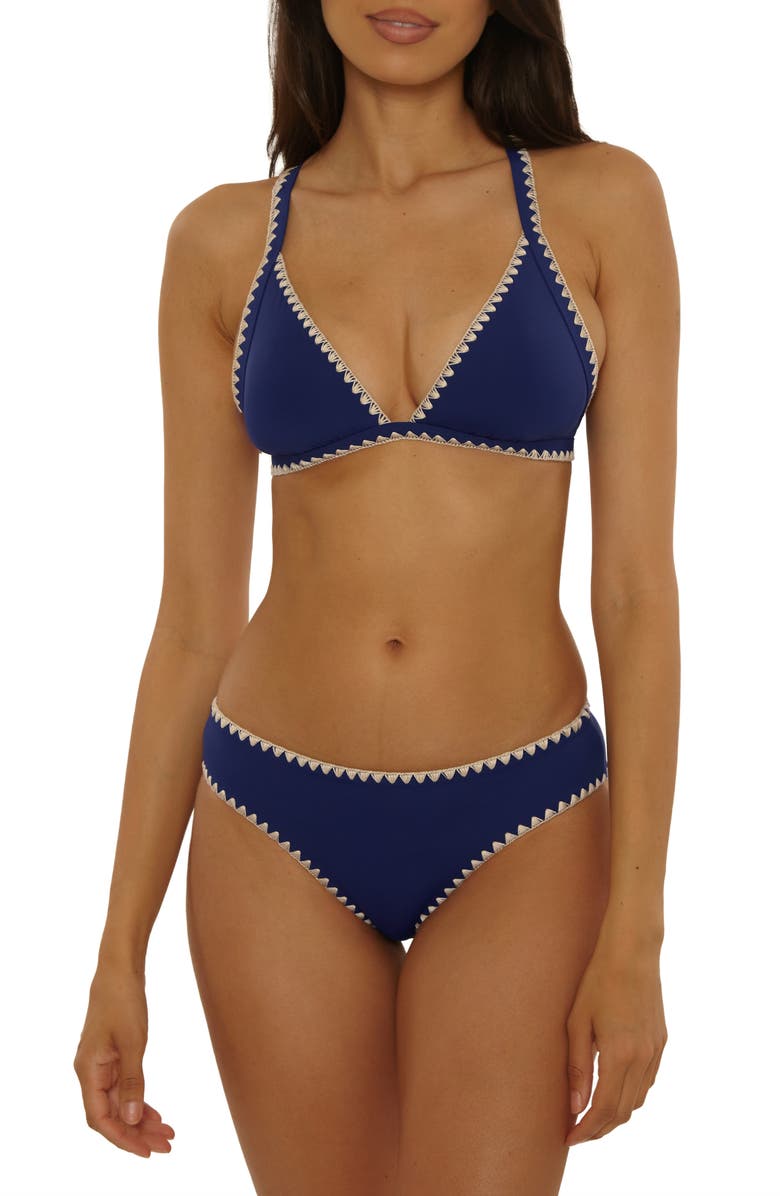 Lucky Brand Marbella Halter Bikini Top, Alternate, color, Navy