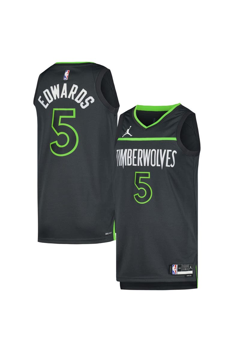 Unisex Jordan Brand Anthony Edwards Charcoal Minnesota Timberwolves Swingman Jersey - Statement Edition, Alternate, color, Charcoal