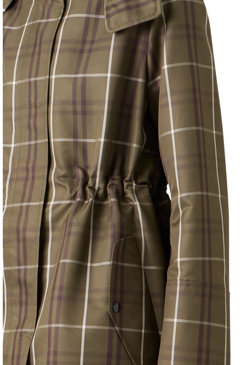 Plaid Techno Taffeta Hooded Jacket, Alternate, color, OLIVE