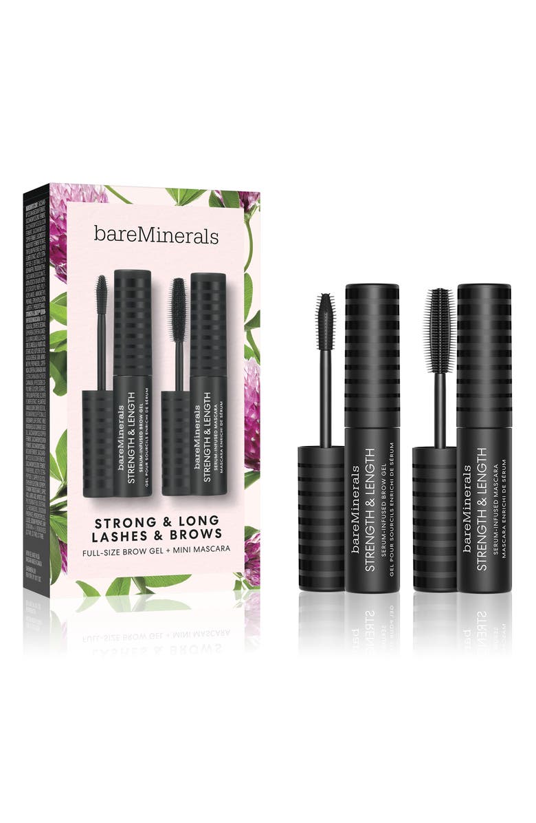bareMinerals<sup>®</sup> bareMinerals Strength & Length Brow Gel & Mascara Duo, Main, color, 