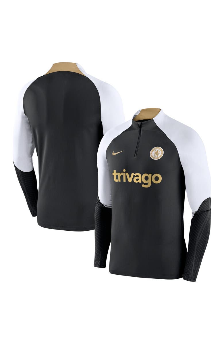 Nike Men's Nike Navy Chelsea Strike Drill 2023/24 Performance Quarter-Zip Long Sleeve Top, Main, color, 