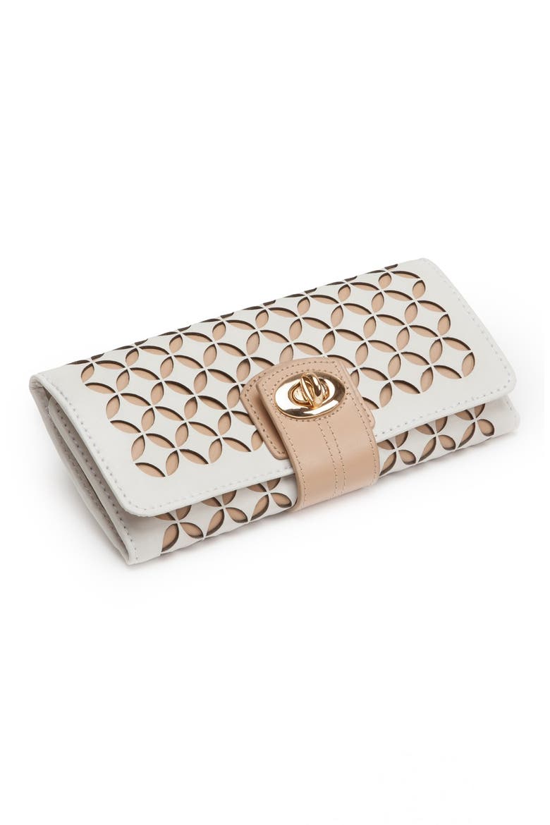 'Chloe' Jewelry Roll, Main, color, CREAM