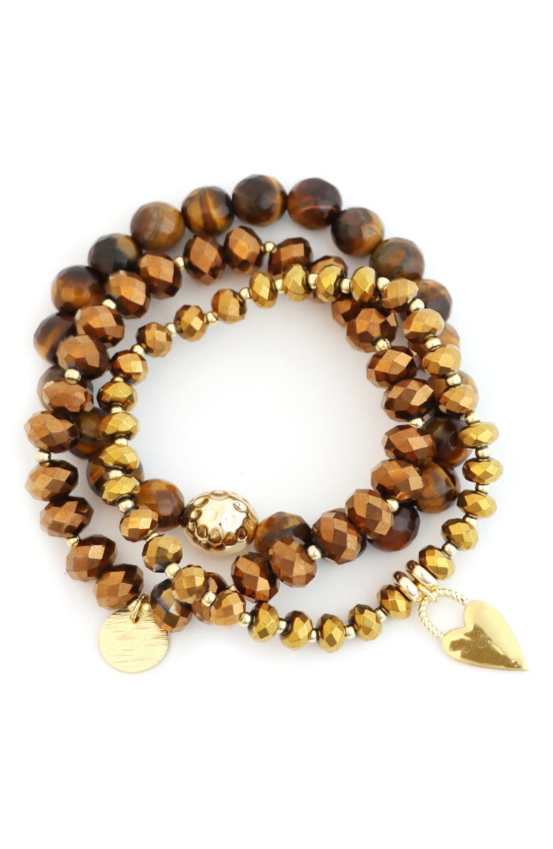 Panacea Set of 3 Beaded Bracelets, Main, color, 