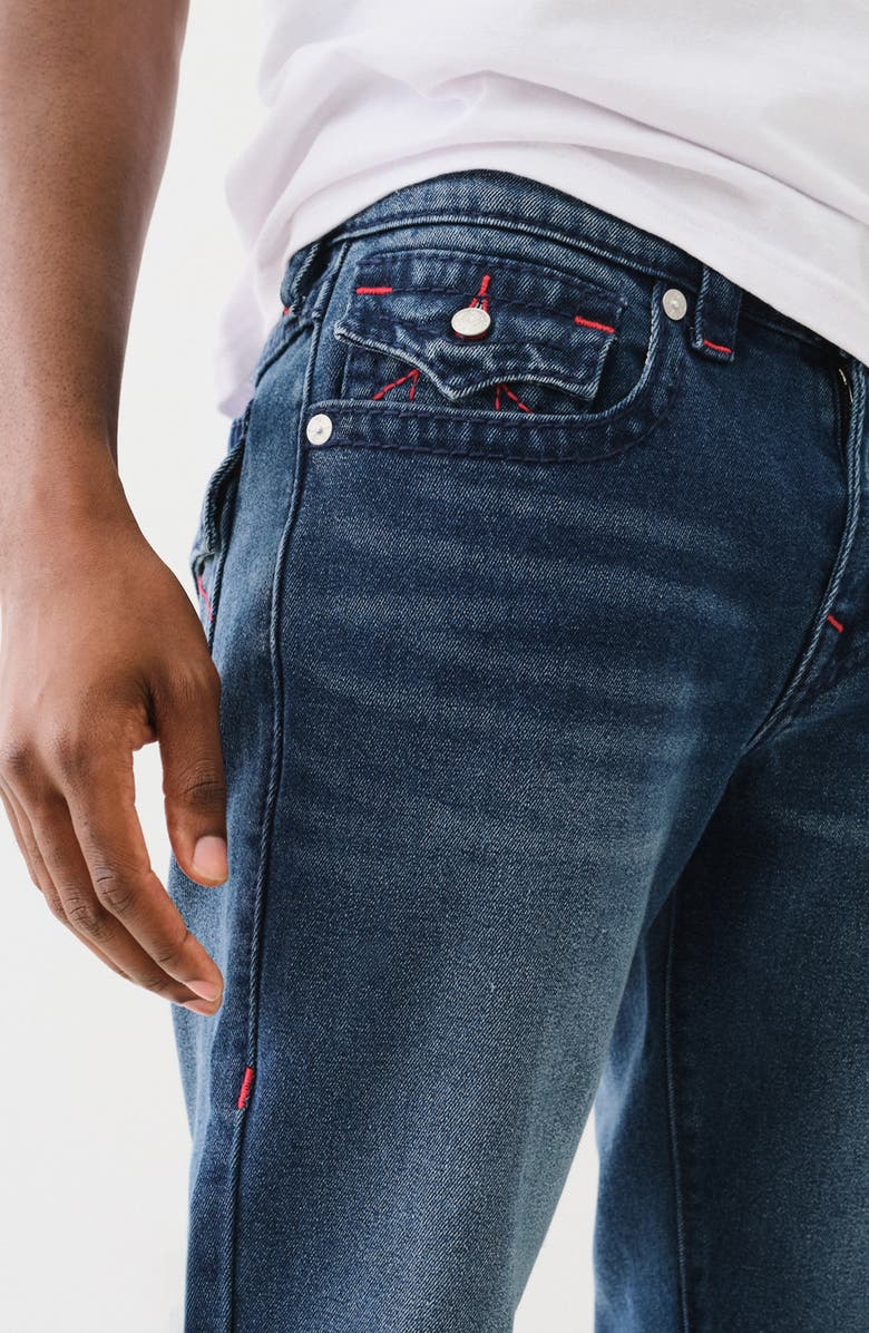 True Religion Ricky Big T Flap Straight Leg Jeans, Alternate, color, 